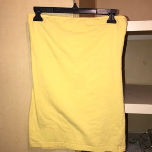 Yellow tube top